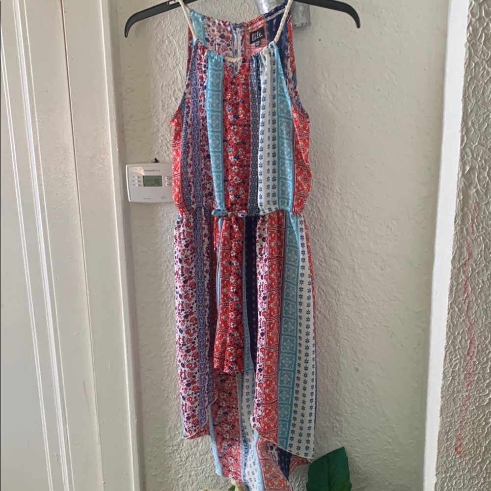 Lilt Multicolor Striped Sleeveless Dress